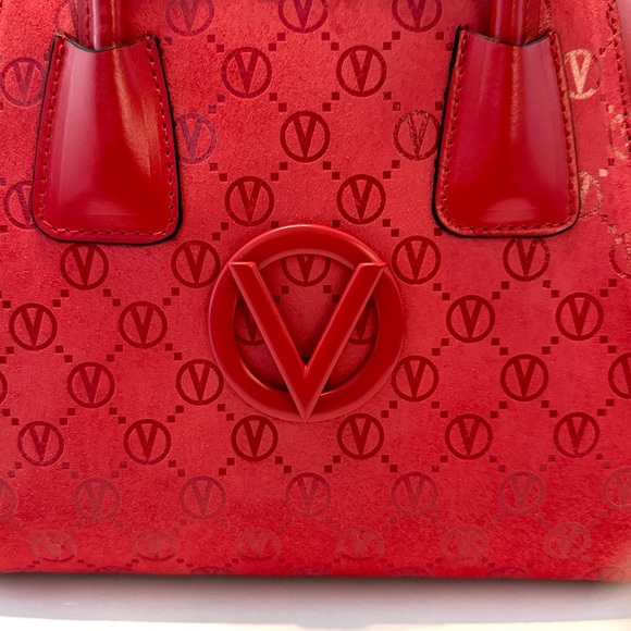 Valentino Red Mimi Monogram Leather Shoulder Bag - Picture 6 of 13